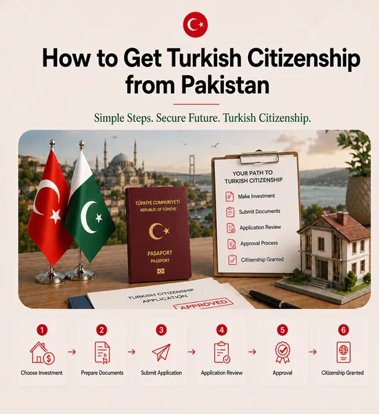 Turkish citizenship application process for Pakistani citizens